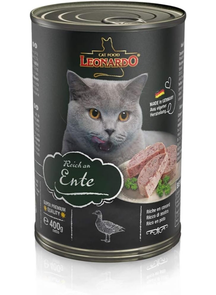 ليوناردو طعام ليوناردو ريتش المعلب الرطب مع لحم البط للقطط البالغة 400 جرام