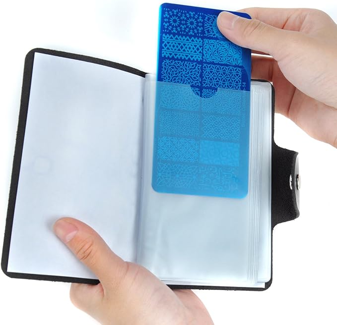 Biutee 10 PCS Round Nail Stamp Plates KitGeometric Patterns Nail Template for Nail Salon Designs Nail Image Stamp Plates Manicure Templates Nail Art Tools10PCS