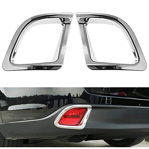 DSkoiph 2 Pcs Chrome Plated ABS Rear Bumper Fog Light Lamp Cover Trim Fit for Toyota Highlander 2014 2015 2016 2017 2018 - Image 1