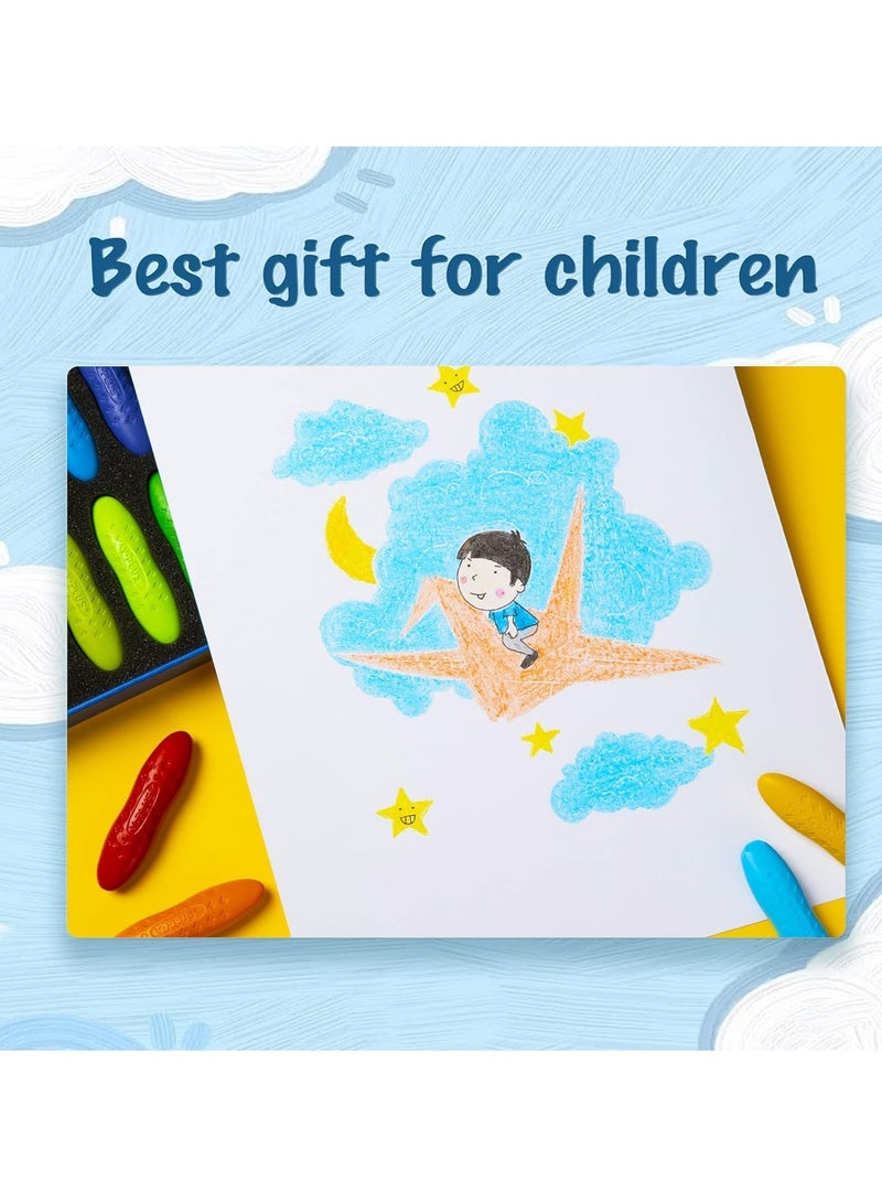 YPlus Peanut Crayons for Kids, 24 Colors Washable Toddler Crayons, Non-Toxic Baby Crayons for Coloring Art Supplies - Image 5