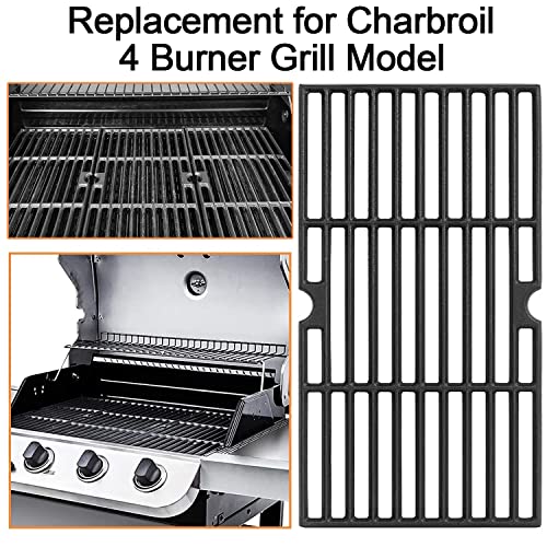 JCLMER Grill Grates for Charbroil Advantage 4 Burner 463343015 463344015 463344116, Advantage 2 Coal Parts 463340516 Gas Grill, G467-0002-W1 Cast Iron Cooking Grids for Tru Infrared 463336016, 16 15/16" - Image 5