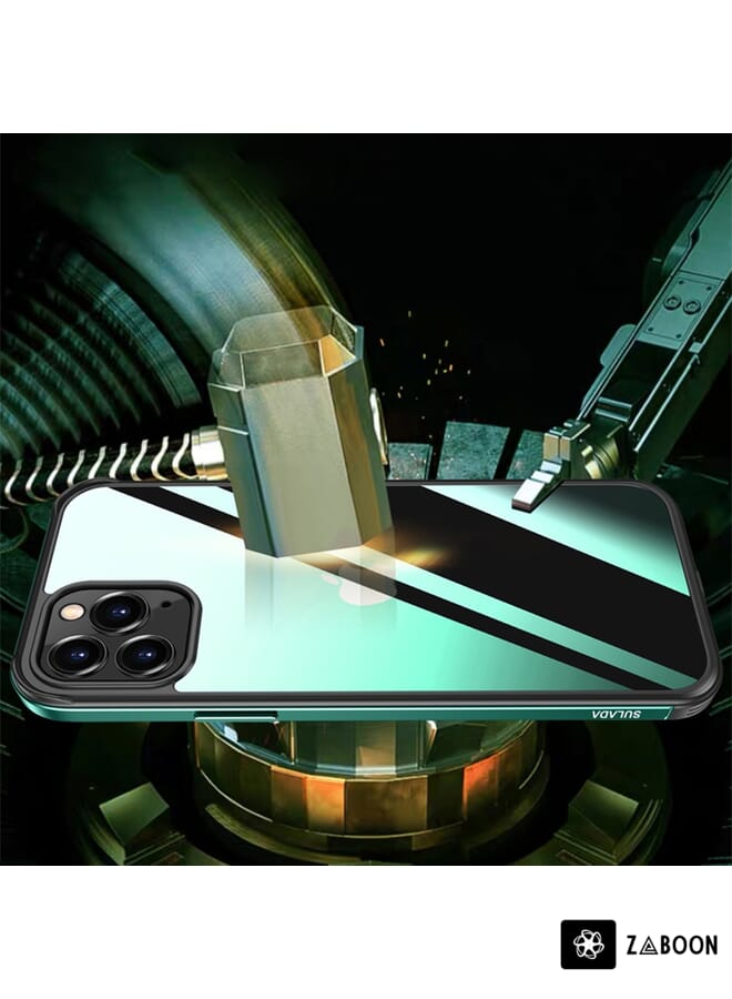 SULADA For iPhone 13 SULADA Metal Frame + Nano Glass + TPU Phone Case(Silver) - Image 5