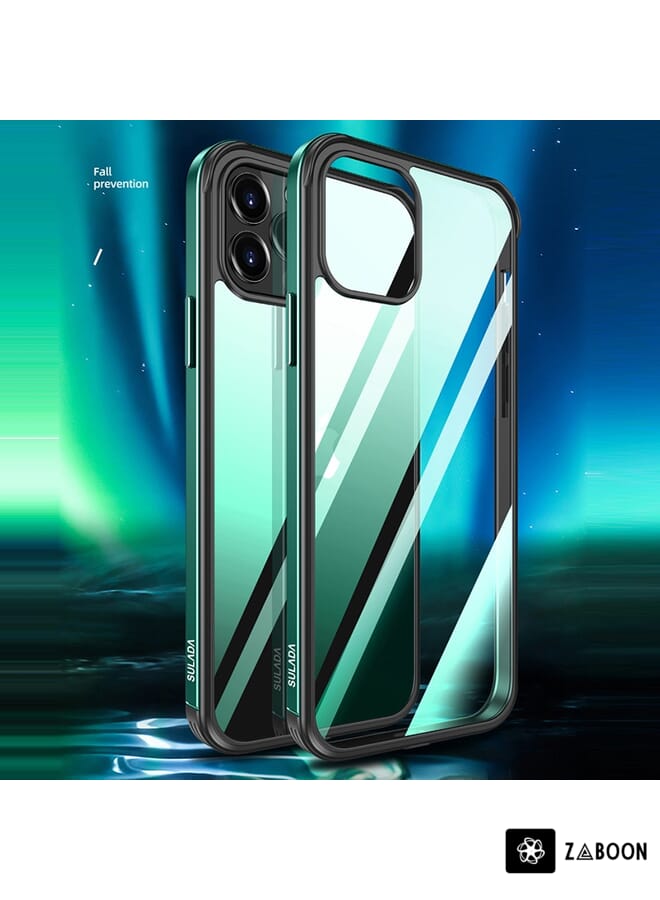 SULADA For iPhone 13 SULADA Metal Frame + Nano Glass + TPU Phone Case(Silver) - Image 3