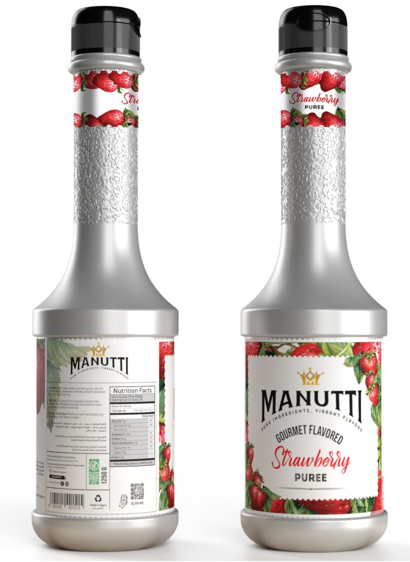 Manutti - Strawberry Puree 1250GM - Image 1