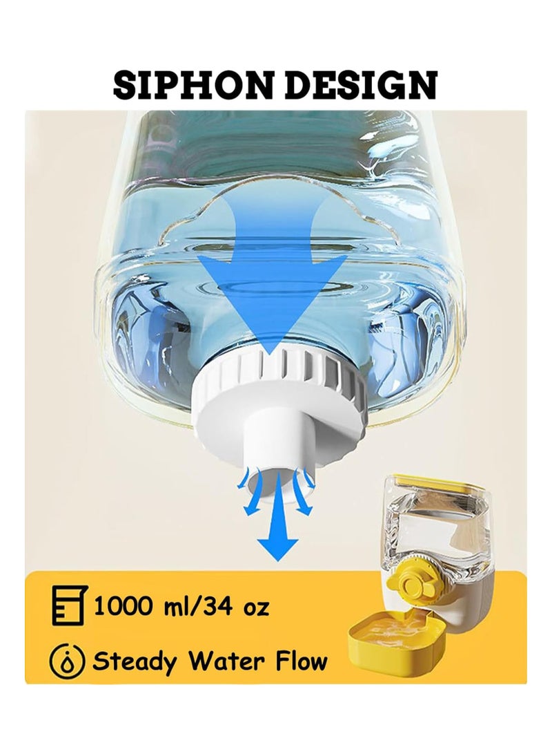 SYOSI Gravity Bunny Feeder Waterer Set for Cages 37oz Hanging Rabbit Automatic Food Feeders Bunny Water Dispenser Ferret Food Water Bowl for Chinchillas - Image 5