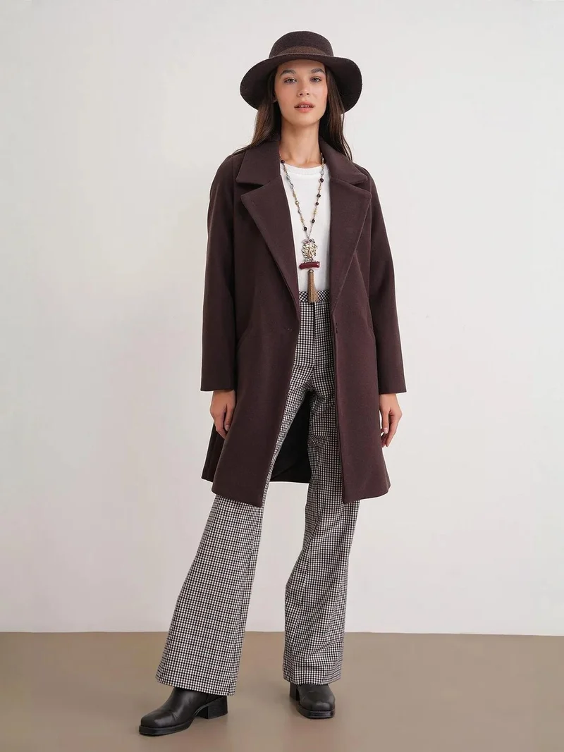 ميكسراي Mixray Buttoned Midi Jacket with Pocket