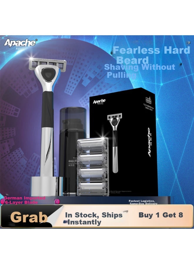 Apaqi German Imported Razor Blades, Manual Shaver, Portable Manual Razor Blades, Shaving Razor, Manual, Beginner-friendly, Anti-cut