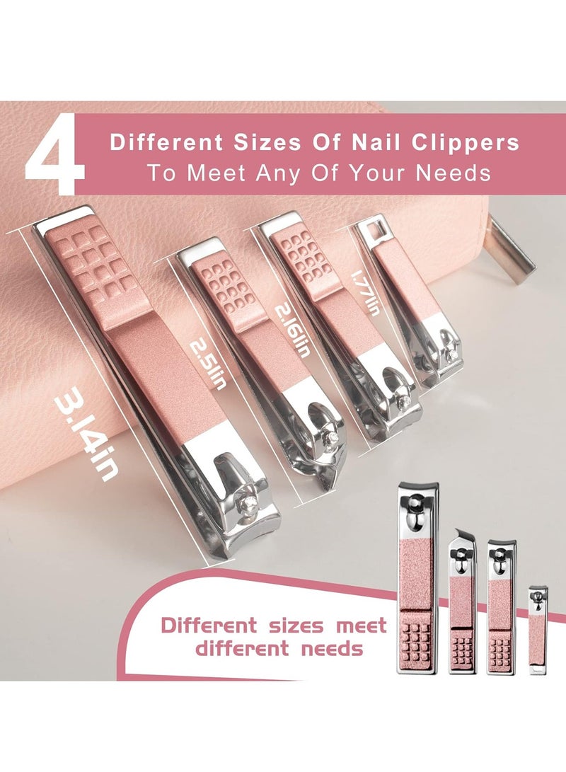 ONLYMAY Manicure Set 30 in 1 Nail Clipper set,  nail clippers, fingernail & toenail clippers, Manicure Tools, pedicure tools, Suitable for Travel Manicure Kit, Nail Set Kit With Everything Profe - Image 5