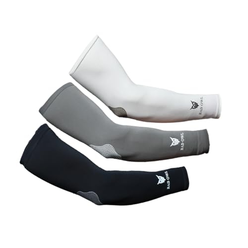 BADOWL Velocity Arm Sleeves for Men & Women | UV Protection UPF 50+ | Seamless Fit | Sports Compression Sleeves for Running Cycling Outdoor Activities (Black) - Image 4