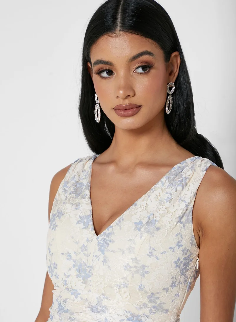 Chi-Chi London Kanna High Low Printed Dress