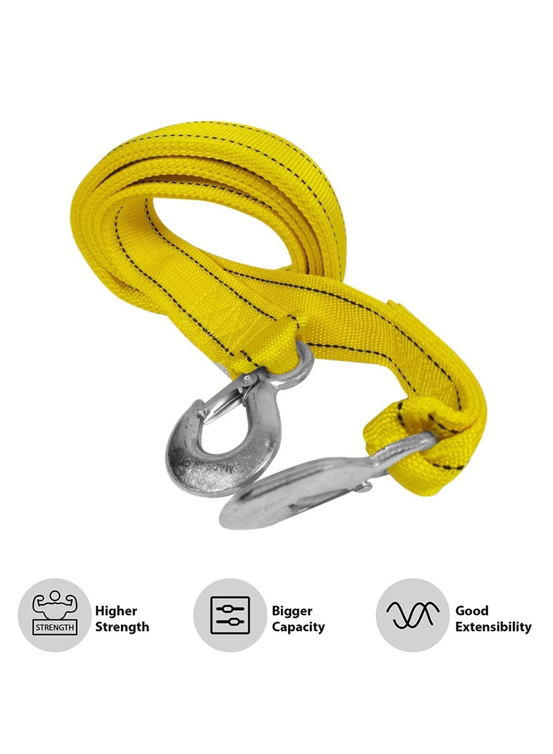3XR Heavy-Duty Tow Rope 3 Meter, 5 Ton Capacity, Premium Nylon Material with Durable Metal Hooks for Vehicle Recovery 7624 - Image 5