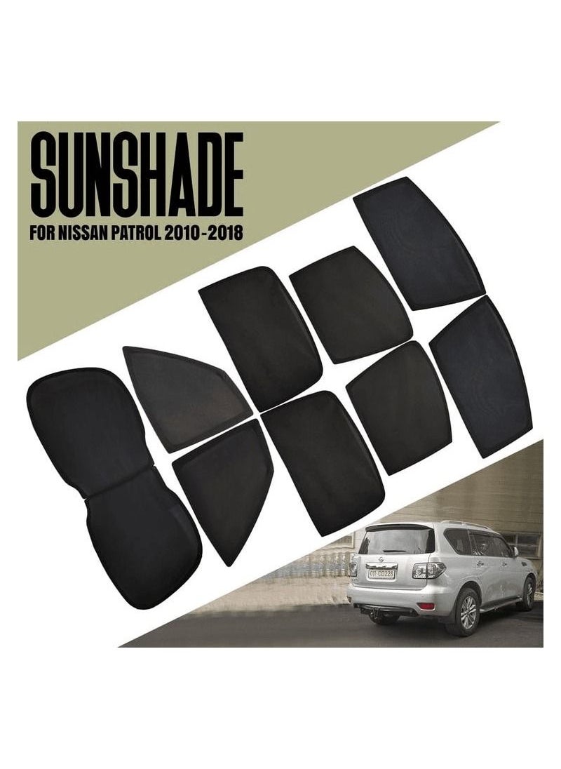 Nissan NISSAN PATROL 2010-2018 High-Quality Car Sunshade All Side Sunshade UV and Heat Protection Front Back Sides Sun Shades  - Image 1