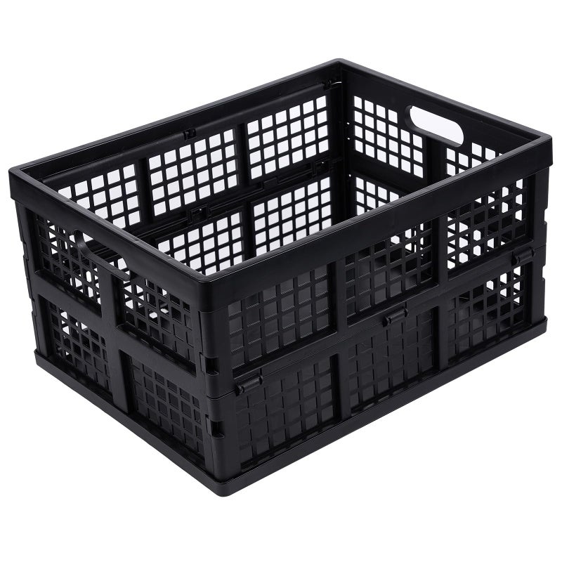 Aebeky 3-Pack Plastic Collapsible Storage Crates-30L,Foldable Plastic Crates for Storage (Black) - Image 2
