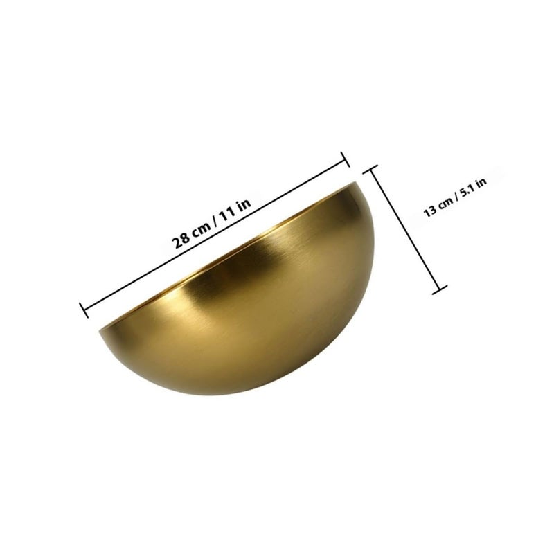 Large 28cm Stainless Steel Multipurpose Mixing Bowl For Salad Soup Noodles Kitchen Prep - Image 3