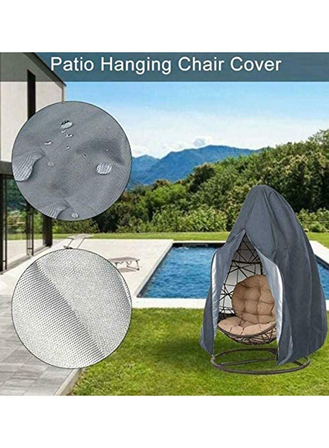 YULAN أغطية كراسي يولان المعلقة للحدائق، أغطية كراسي البيض الكبيرة من الويكر، أغطية كراسي خارجية مقاومة للعوامل الجوية (رمادي، 232x203) 562 - Image 2