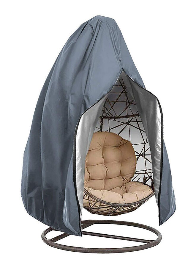 YULAN أغطية كراسي يولان المعلقة للحدائق، أغطية كراسي البيض الكبيرة من الويكر، أغطية كراسي خارجية مقاومة للعوامل الجوية (رمادي، 232x203) 562 - Image 1