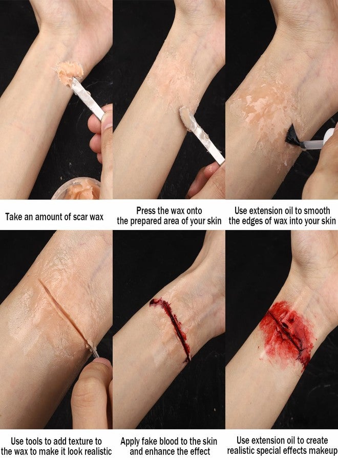BOBISUKA Scar Wax Extension Oil for Professional SFX Makeup,Fake Wound Modeling Extension Oil,Smoothly Non-Sticky Halloween Special Effects Makeup Extension Oil - 0.17OZ - Image 3