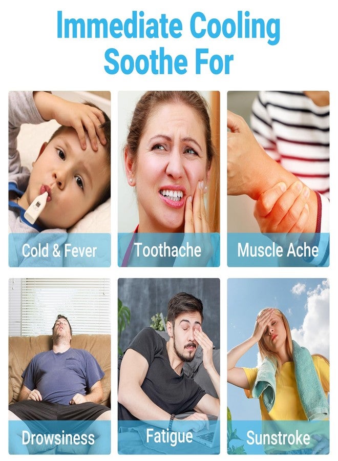 ishancare لصقات تبريد إيشان كير لخفض الحرارة، 20 ورقة مغلفة بشكل فردي، لصقات تبريد للطقس الحار للبالغين، ضمادات تبريد لخفض الحرارة، خافض للحرارة، لصقات للصداع النصفي والصداع (عبوة من قطعتين) - Image 2