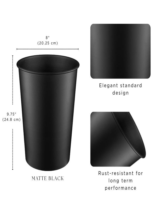 Monarch Abode Metal Bathroom Trash Can – Waste Basket for Bedroom, Office Desk, & Dorm, Handcrafted, Durable Decorative Black Small Trash Can Bathroom Garbage Bin Wastebasket - Image 2
