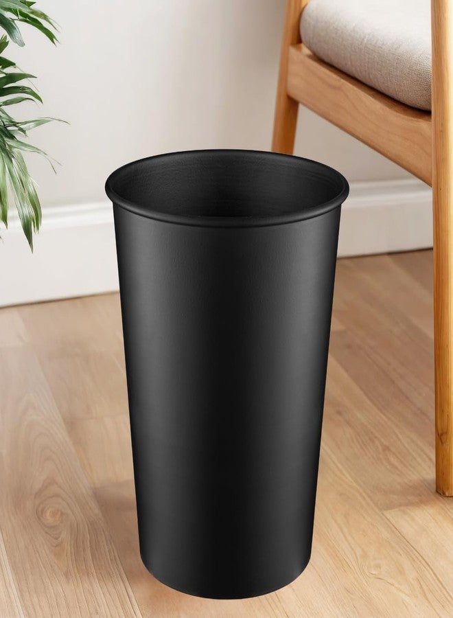 Monarch Abode Metal Bathroom Trash Can – Waste Basket for Bedroom, Office Desk, & Dorm, Handcrafted, Durable Decorative Black Small Trash Can Bathroom Garbage Bin Wastebasket - Image 5