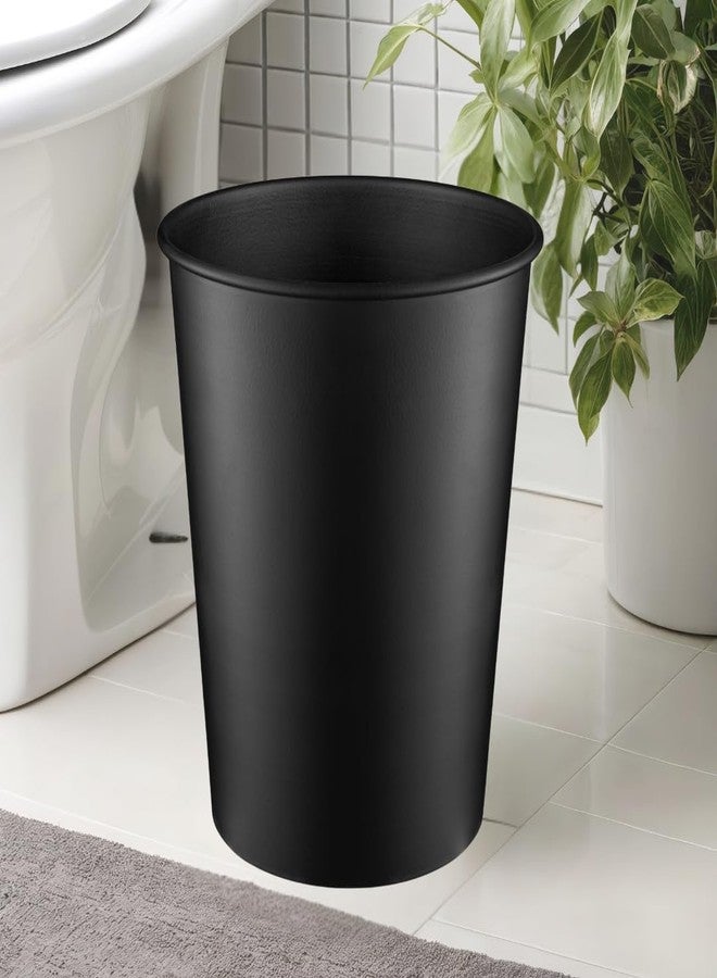 Monarch Abode Metal Bathroom Trash Can – Waste Basket for Bedroom, Office Desk, & Dorm, Handcrafted, Durable Decorative Black Small Trash Can Bathroom Garbage Bin Wastebasket - Image 4