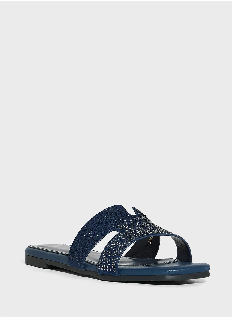 ايلا ليمتد اديشن Ombre Diamante Flat Sandal