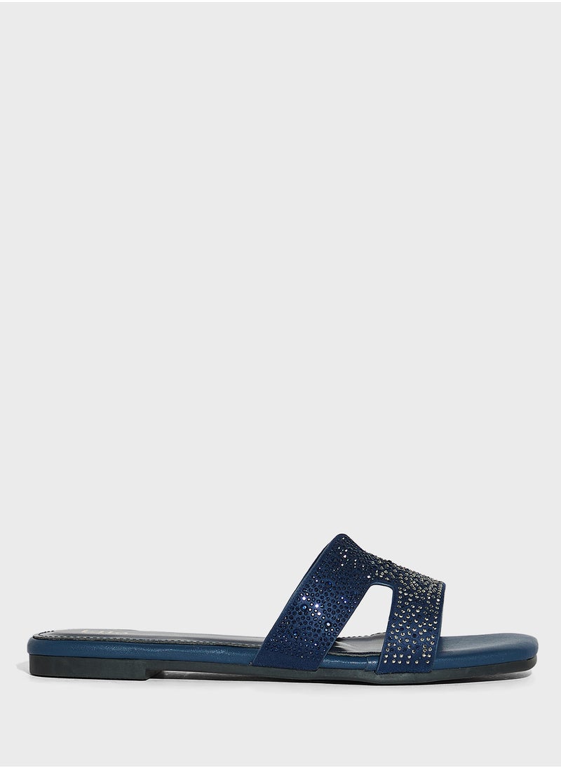 Ella Limited Edition Ombre Diamante Flat Sandal  - Image 1
