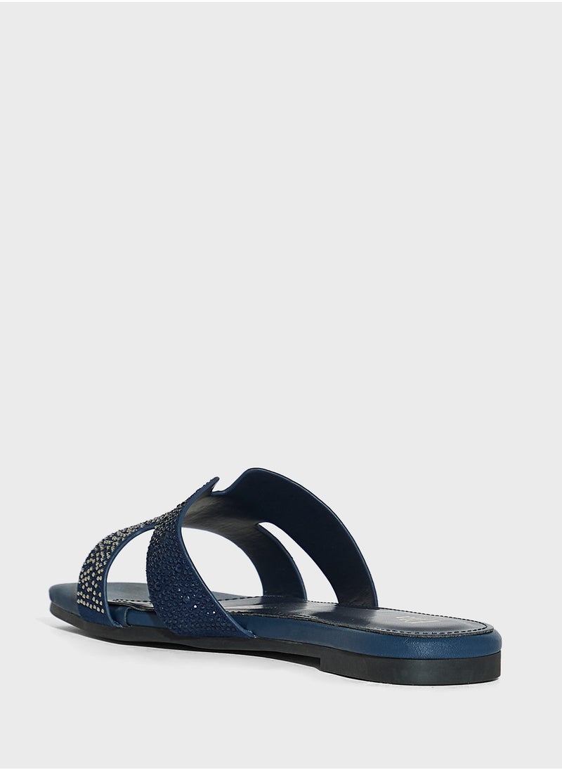 Ella Limited Edition Ombre Diamante Flat Sandal  - Image 3