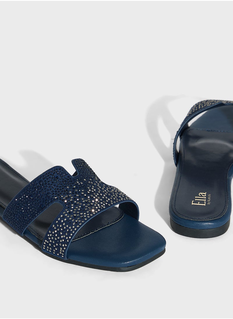 Ella Limited Edition Ombre Diamante Flat Sandal  - Image 4
