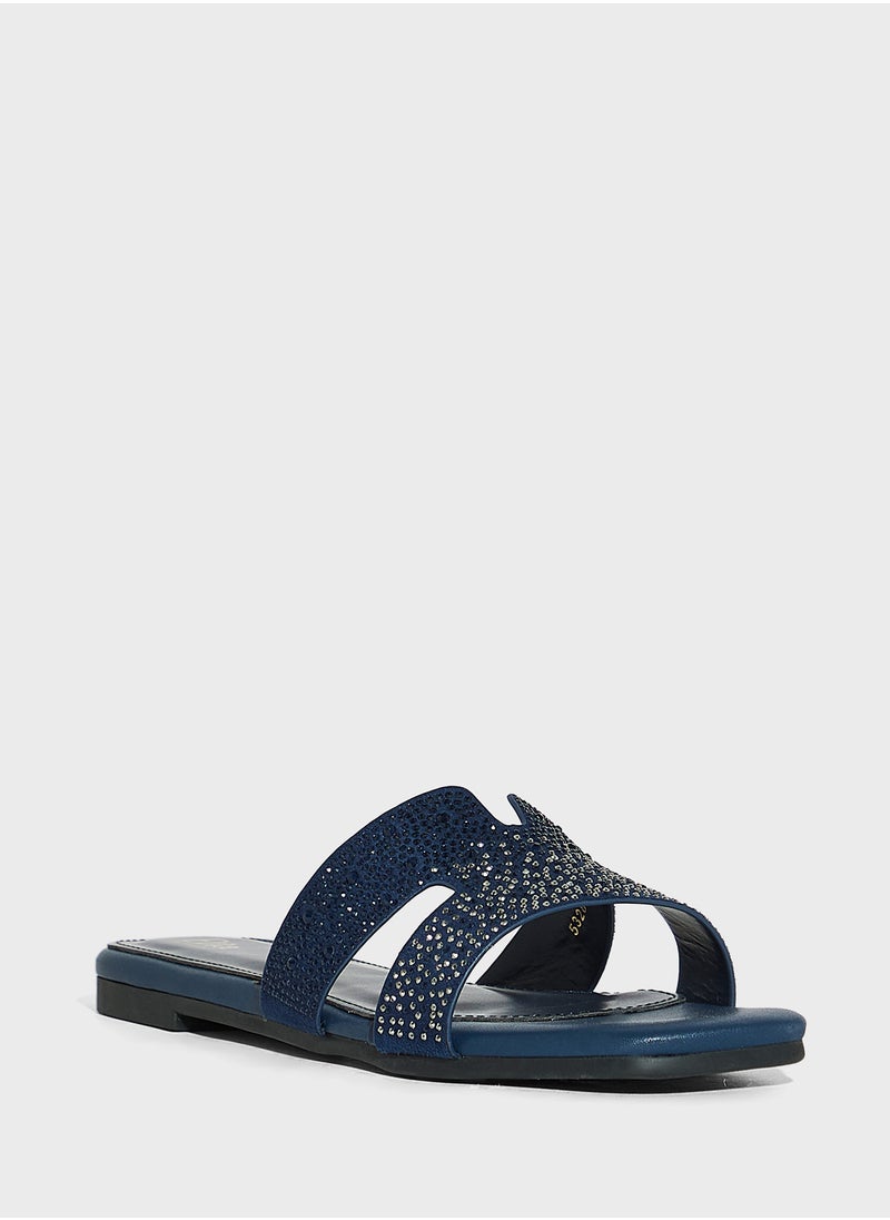 Ella Limited Edition Ombre Diamante Flat Sandal  - Image 2