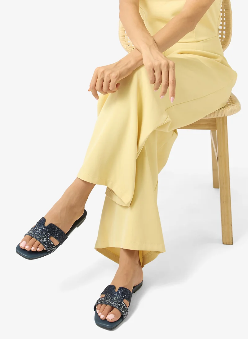 Ella Limited Edition Ombre Diamante Flat Sandal
