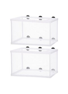 Generic Fish Tank Breeder Net, Fish Hatchery Breeder Box Aquarium Separation Net Nylon Incubator Mesh With Suction Cup (2 Pcs)  - Image 1