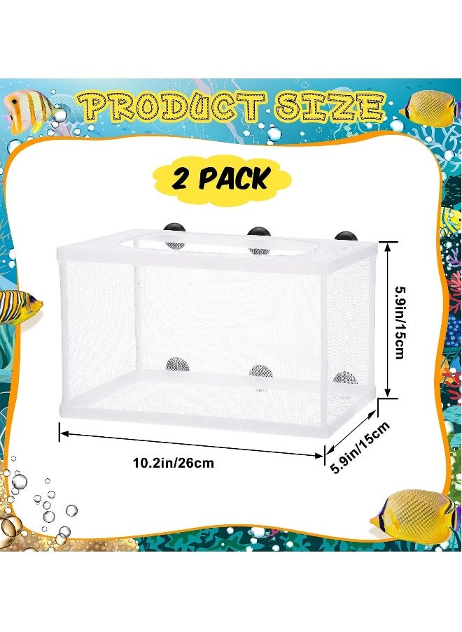 Generic - Fish Tank Breeder Net, Fish Hatchery Breeder Box Aquarium Separation Net Nylon Incubator Mesh With Suction Cup (2 Pcs) - Image 1