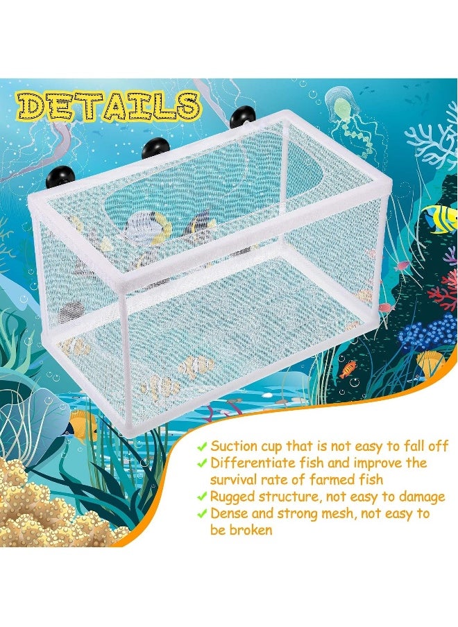 Generic - Fish Tank Breeder Net, Fish Hatchery Breeder Box Aquarium Separation Net Nylon Incubator Mesh With Suction Cup (2 Pcs) - Image 1