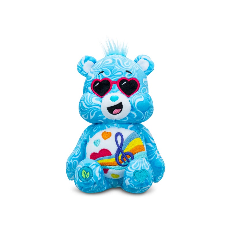 Basic Fun Care Bears Basic Fun Love Song Bear 22 cm Bean Plush Collectable Cuddly Toy with Music Notes Belly Badge Cuddly Gift for Children from 4 Years Ideal for Girls and Boys - Image 3