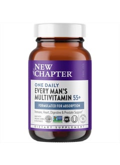 Men's Multivitamin 50 Plus for Brain, Heart, Digestive, Prostate & Immune Support with 20+ Nutrients + Astaxanthin - Every Man's One Daily 55+, Gentle on The Stomach - 96 ct