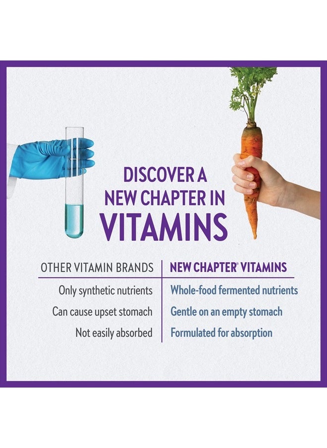 New Chapter - Men's Multivitamin 50 Plus for Brain, Heart, Digestive, Prostate & Immune Support with 20+ Nutrients + Astaxanthin - Every Man's One Daily 55+, Gentle on The Stomach - 96 ct - Image 1