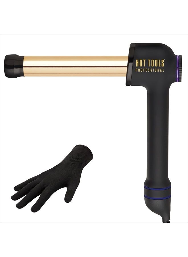 Hot Tools عصا تجعيد الشعر Hot Tools Pro Artist 24K Gold Curlbar | تجعيدات محددة تدوم طويلاً (1 بوصة) - Image 1