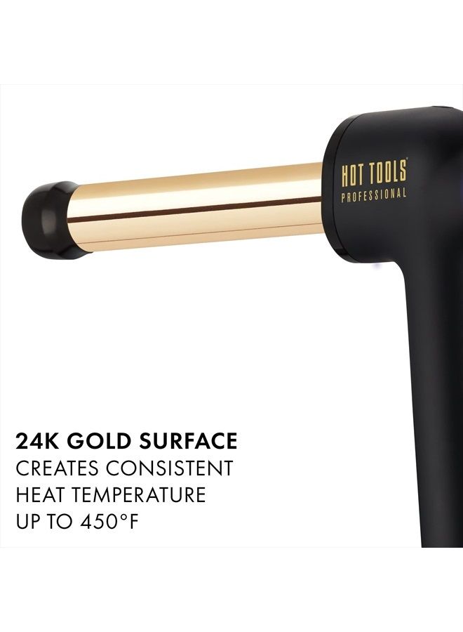 Hot Tools عصا تجعيد الشعر Hot Tools Pro Artist 24K Gold Curlbar | تجعيدات محددة تدوم طويلاً (1 بوصة) - Image 5