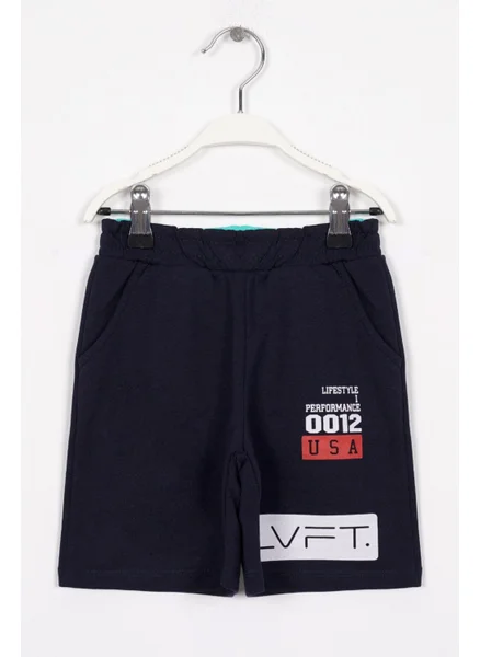 زيبكيدز USA Printed Navy Blue Color Boy's Capri