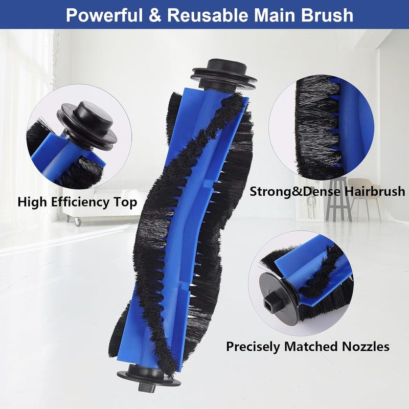 LesinaVac Replacement Part for Eufy RoboVac 11S Max, RoboVac 15C Max, RoboVac 30C Max RoboVac G30 Edge G10 Hybrid Robot Vacuum Cleaner Accessories Kit, Including 1 Main brush, 6 Side brushes, 6 Filters - Image 5
