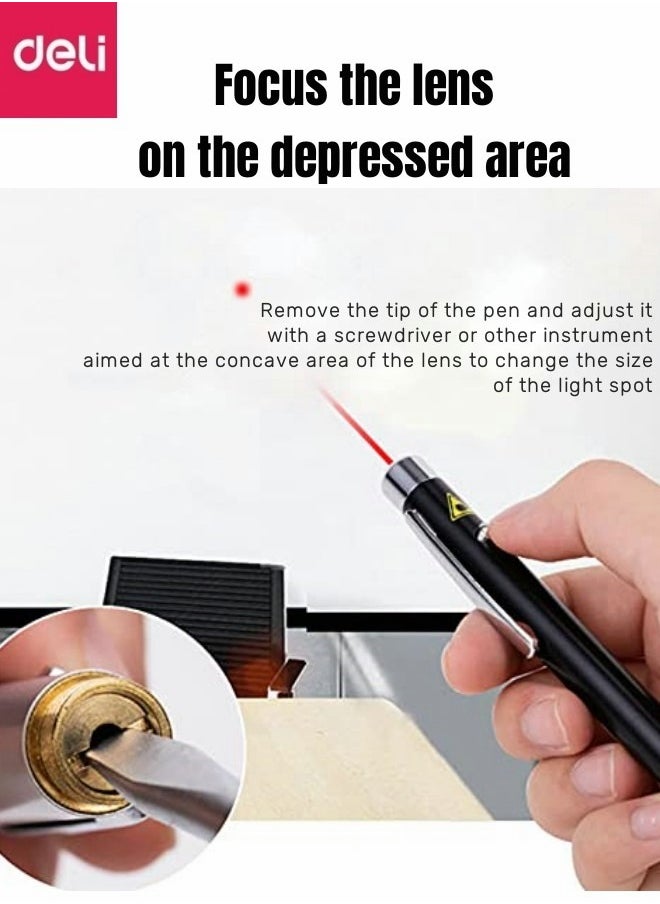 Deli - Long Range Red Laser Pointer, 200 Metres Laser Pointer High Power Pen, Green Lazer Pointer Rechargeable for Hiking, Cat Laser Toy - Image 1