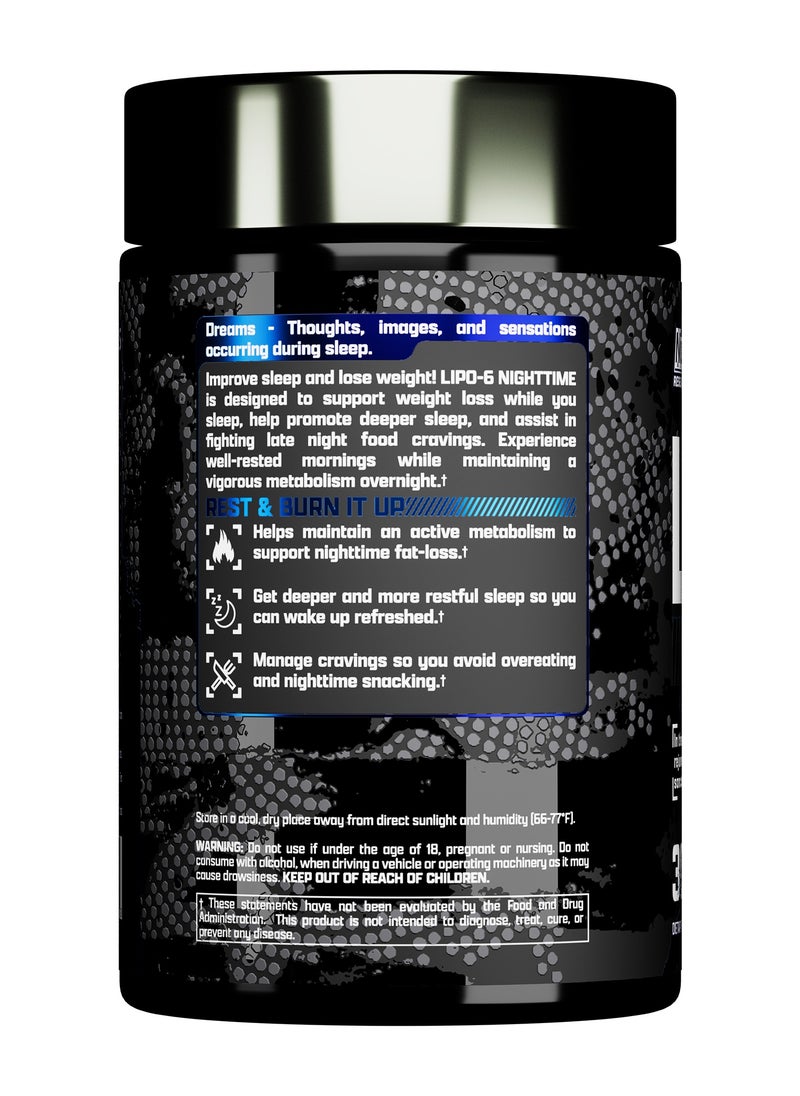 Nutrex Research Lipo 6 Nighttime Fat Burner with Melatonin 30 capsules  - Image 2