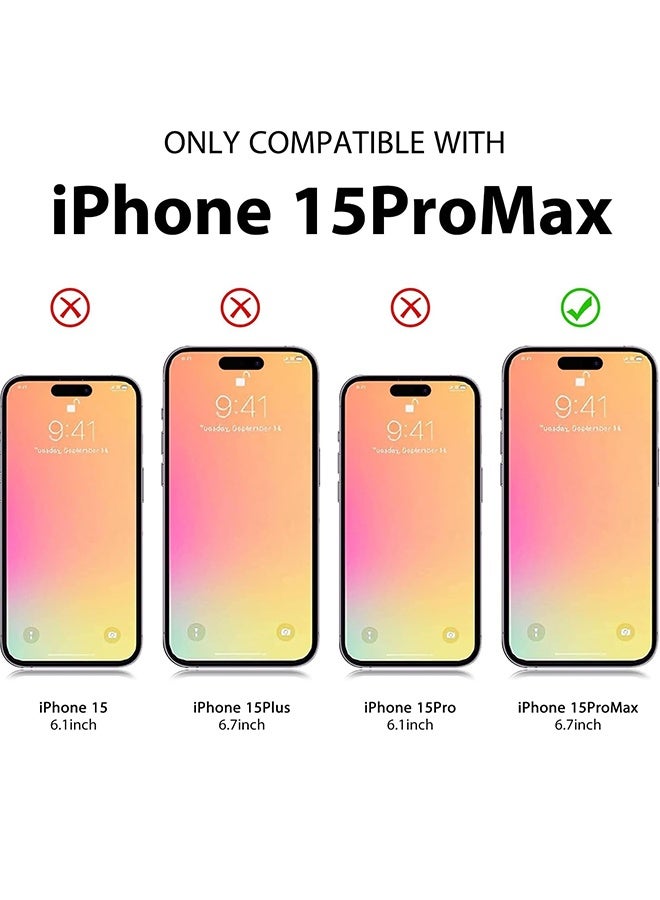 Tersely [2+2] 2Pack Tempered Glass Screen Protector for iPhone 15 Pro Max [6.7 inch] with 2Pack Camera Lens Protector and Installation Alignment Frame Premium HD Case Friendly Film for Apple iPhone - Image 2