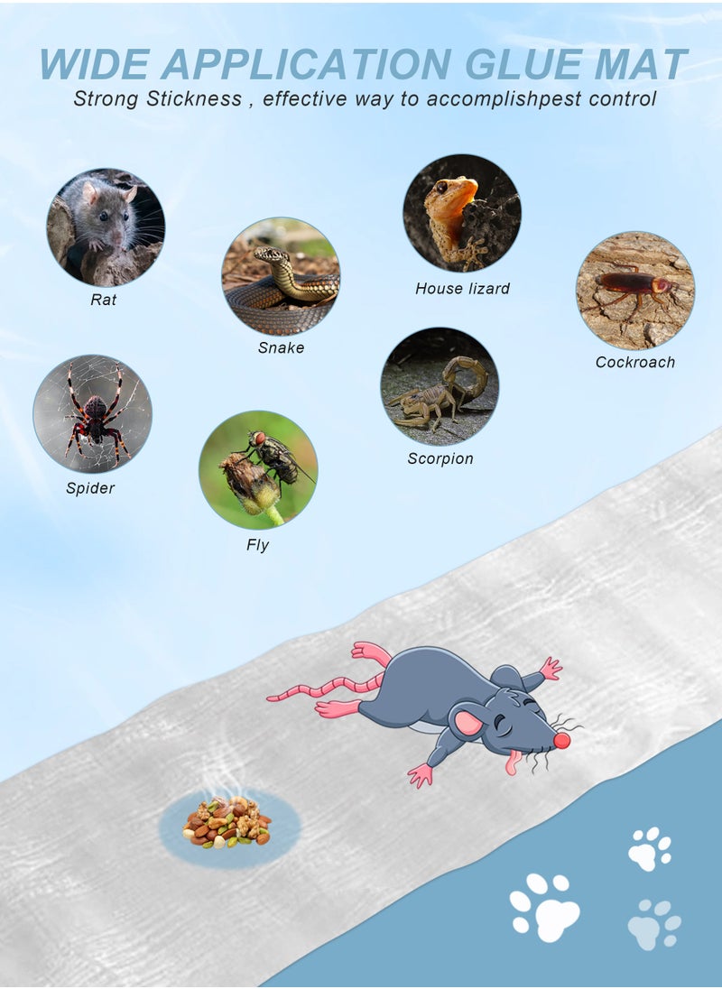Sticky Rat Traps Mouse Glue Traps, Rat Traps for House Trapping Snakes Spiders Roaches Other Rodents,Indoor Outdoor Non Multi Catch Pest Trap