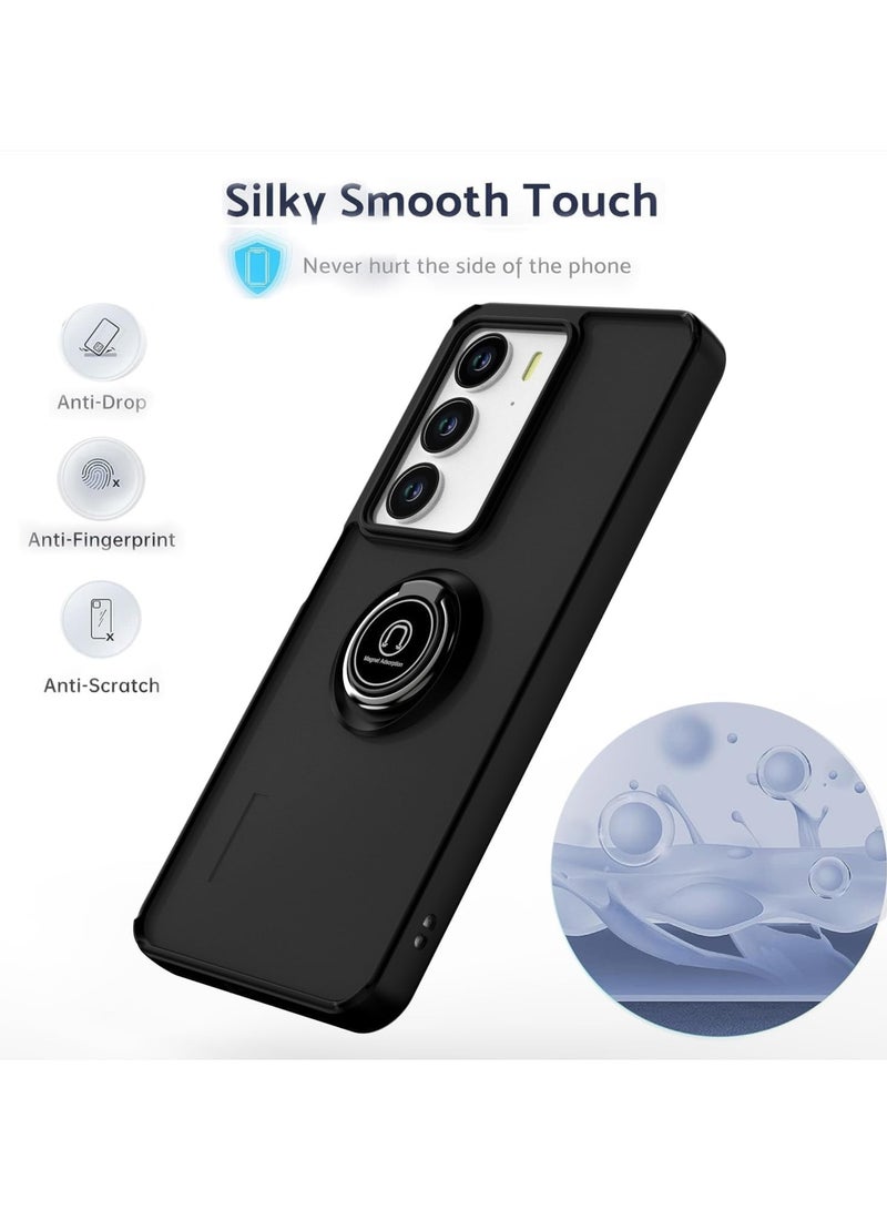 Compatible Infinix Note 50 Pro with Ring Holder PC +TPU Shockproof Bumper Case Matte Translucent Protective Case - Image 4