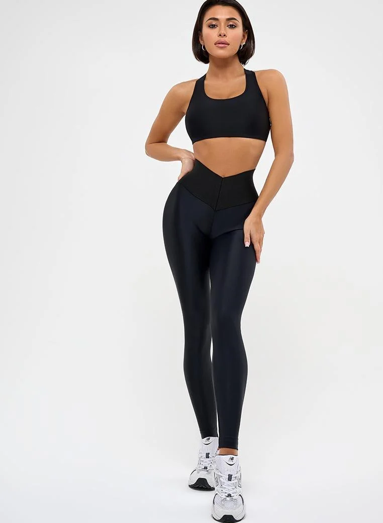 Bona Fide Bona Corsage Black Corsage High Waist Tummy Control Gym Leggings for Women for Women | Best Price UAE