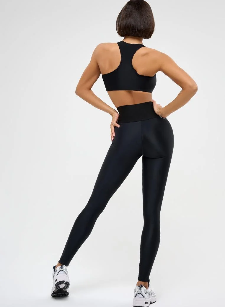 Bona Fide Bona Corsage Black Corsage High Waist Tummy Control Gym Leggings for Women for Women | Best Price UAE