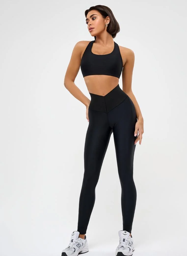 Bona Fide Bona Corsage Black Corsage High Waist Tummy Control Gym Leggings for Women for Women | Best Price UAE