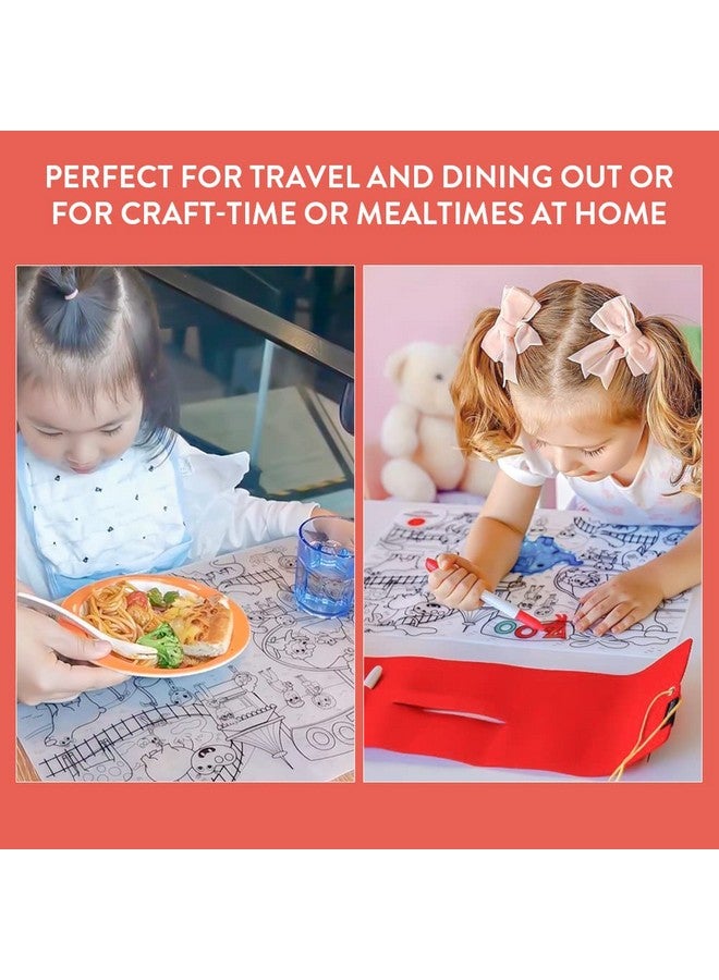 Prince Lionheart Prince Lionheart Reusable Silicone Placemat & Dry Erase Markers, Dino  - Image 3